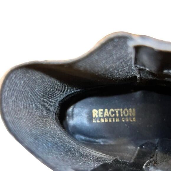 Women's Reaction Kenneth Cole Emmie Black Pointed Toe Wedge Booties Size 6.5 - Picture 7 of 8